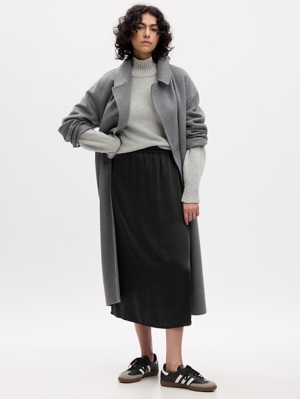 GAP Green Midi Skirt with Elastic Waist